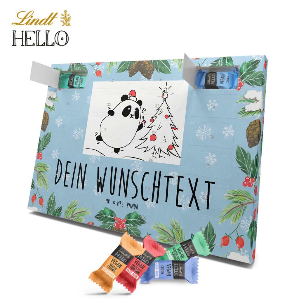 Personalisierter veganer Adventskalender Panda Weihnachtszeit Personalisierter veganer Adventskalender