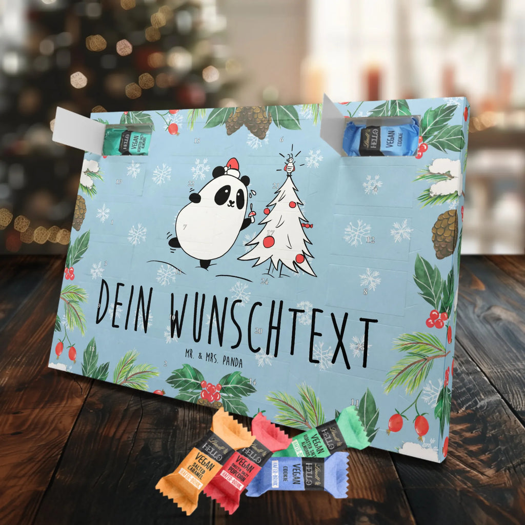 Personalisierter veganer Adventskalender Panda Weihnachtszeit Personalisierter veganer Adventskalender