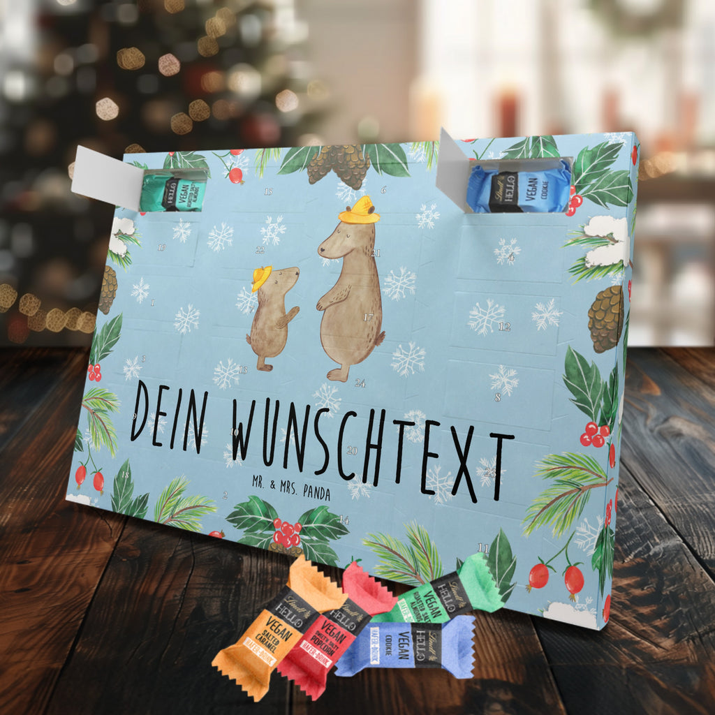 Personalisierter veganer Adventskalender Bären mit Hut Personalisierter veganer Adventskalender, Familie, Vatertag, Muttertag, Bruder, Schwester, Mama, Papa, Oma, Opa, Bär, Bären, Vater, Papi, Paps, Dad, Daddy, Lieblingsmensch, Sohn, Söhne, Kind, Kinder, Vater-Sohn, Family, Vorbild