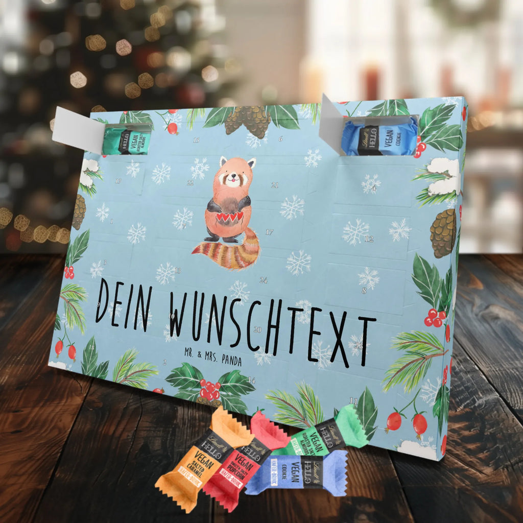 Personalisierter veganer Adventskalender Roter Panda Personalisierter veganer Adventskalender, Tiermotive, Gute Laune, lustige Sprüche, Tiere, Panda, Liebe, Rot, Herz, Liebling, Lieblingsmensch