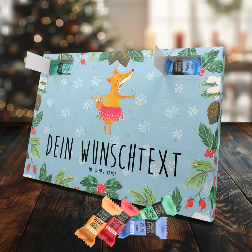 Personalisierter veganer Adventskalender Fuchs Ballerina Personalisierter veganer Adventskalender, Fuchs, Fuchs Spruch, Füchse, Füchsin, Ballerina, Ballett, Tänzerin, Tanzen, Party, Einladung, Geburtstag