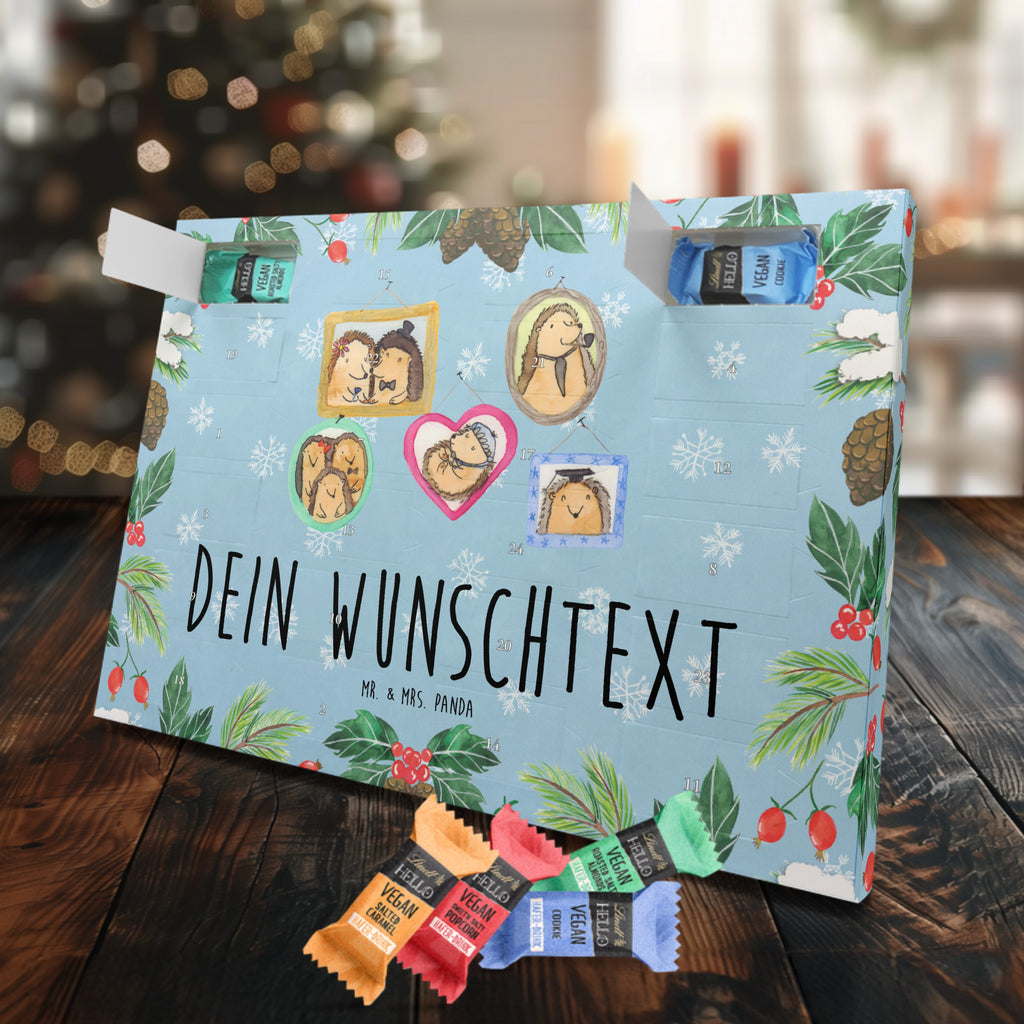 Personalisierter veganer Adventskalender Igel Familie Personalisierter veganer Adventskalender, Familie, Vatertag, Muttertag, Bruder, Schwester, Mama, Papa, Oma, Opa, Liebe, Igel, Bilder, Zusammenhalt, Glück