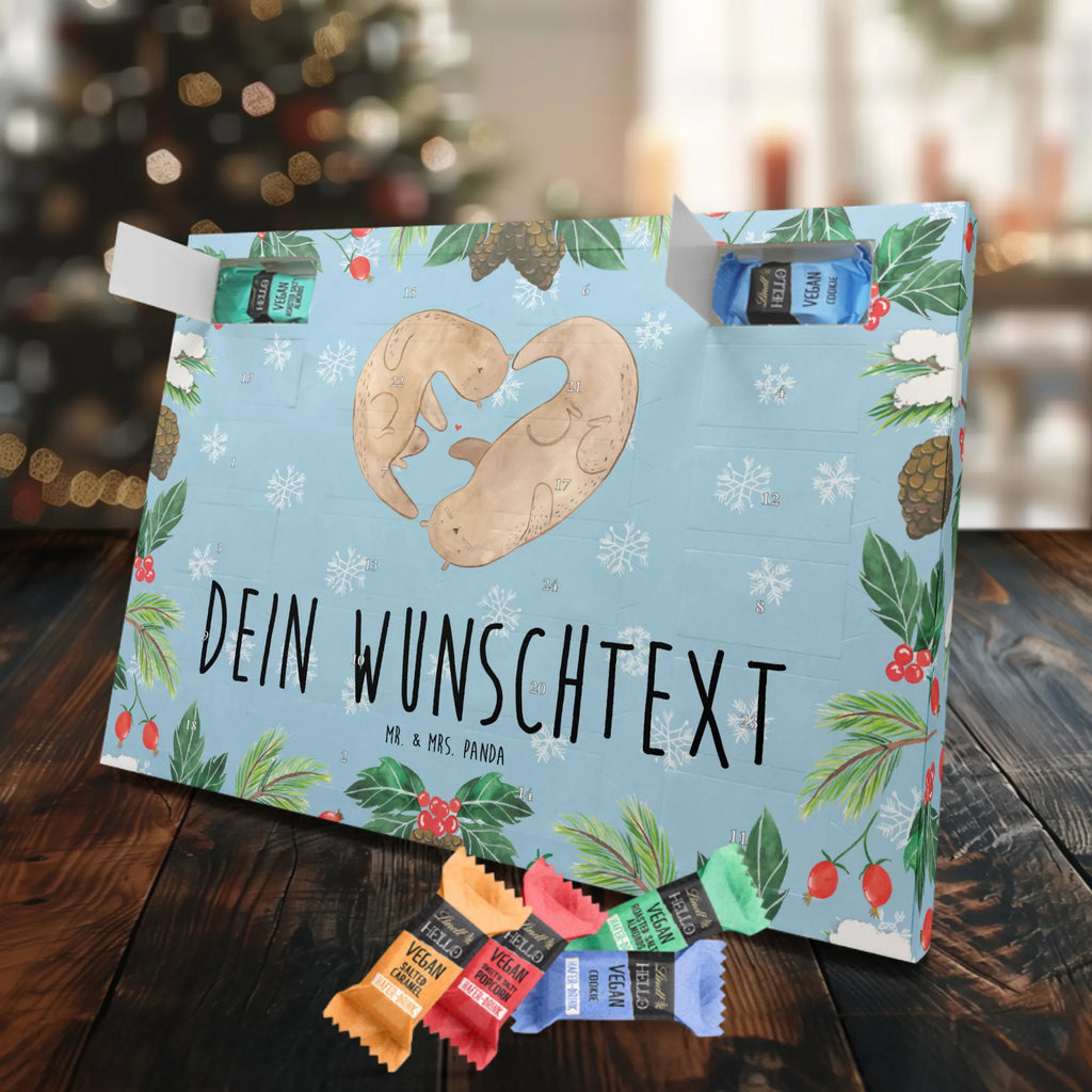 Personalisierter veganer Adventskalender Otter Herz Personalisierter veganer Adventskalender, Otter, Fischotter, Seeotter, Liebe, Herz, Liebesbeweis, Liebesgeschenk, Bessere Hälfte, Love you, Jahrestag, Hochzeitstag, Verlobung, gemeinsames Leben