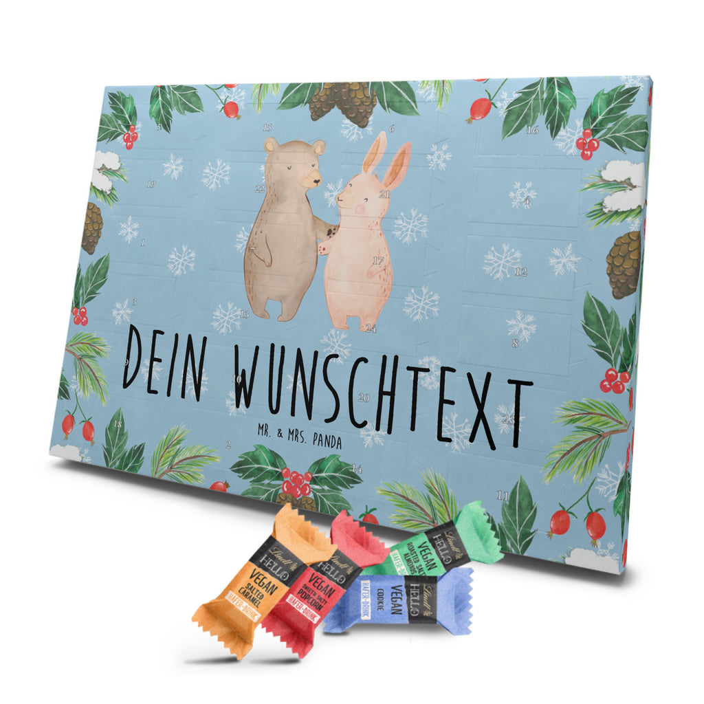 Personalisierter veganer Adventskalender Bär und Hase Umarmen Personalisierter veganer Adventskalender, Liebe, Partner, Freund, Freundin, Ehemann, Ehefrau, Heiraten, Verlobung, Heiratsantrag, Liebesgeschenk, Jahrestag, Hocheitstag, Freunde, bester Freund, Hase, Bär, Bärchen, best friends