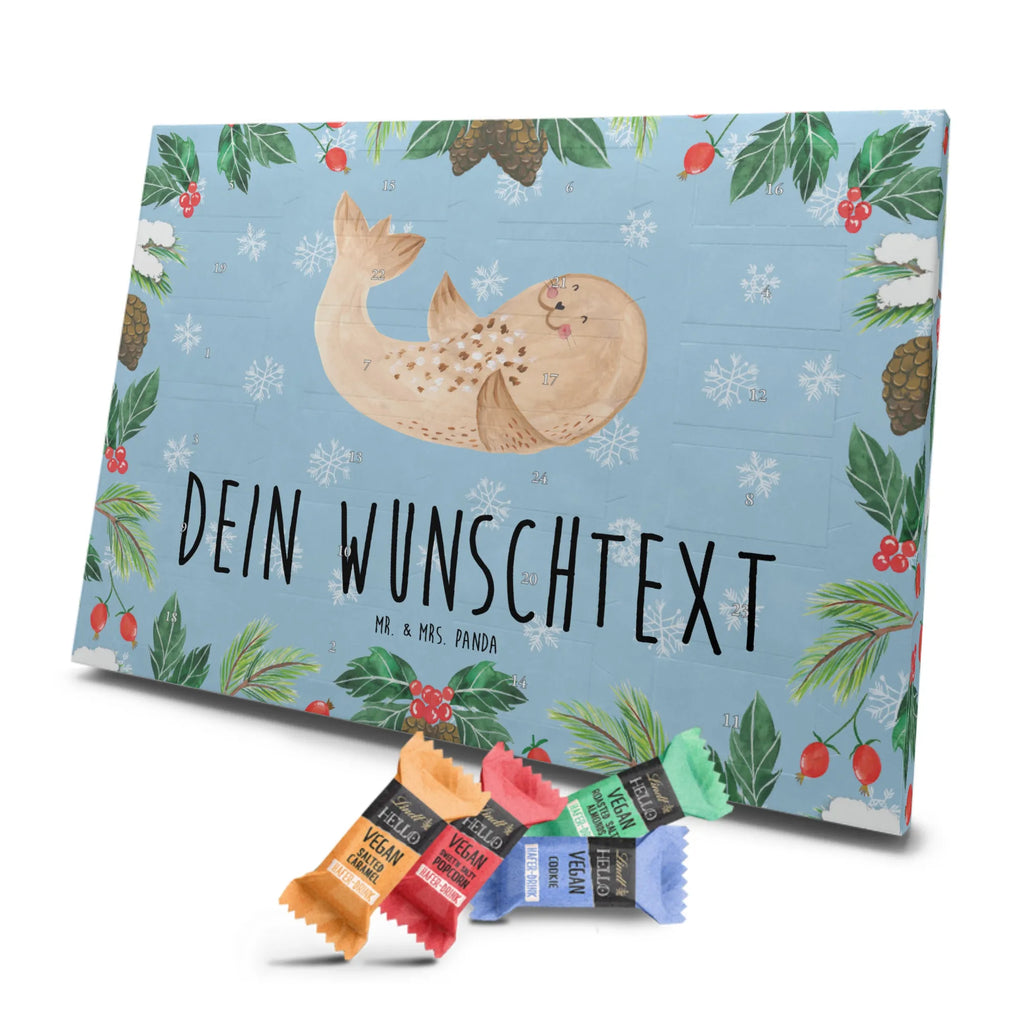 Personalisierter veganer Adventskalender Robbe Liegen Personalisierter veganer Adventskalender, Tiermotive, Gute Laune, lustige Sprüche, Tiere, Robbe, Robben, Seehund, Strand, Meerestier, Ostsee, Nordsee, Lachen, Freude