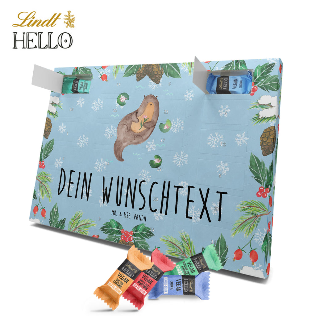 Personalisierter veganer Adventskalender Otter Seerose Personalisierter veganer Adventskalender, Otter, Fischotter, Seeotter, Otter Seeotter See Otter