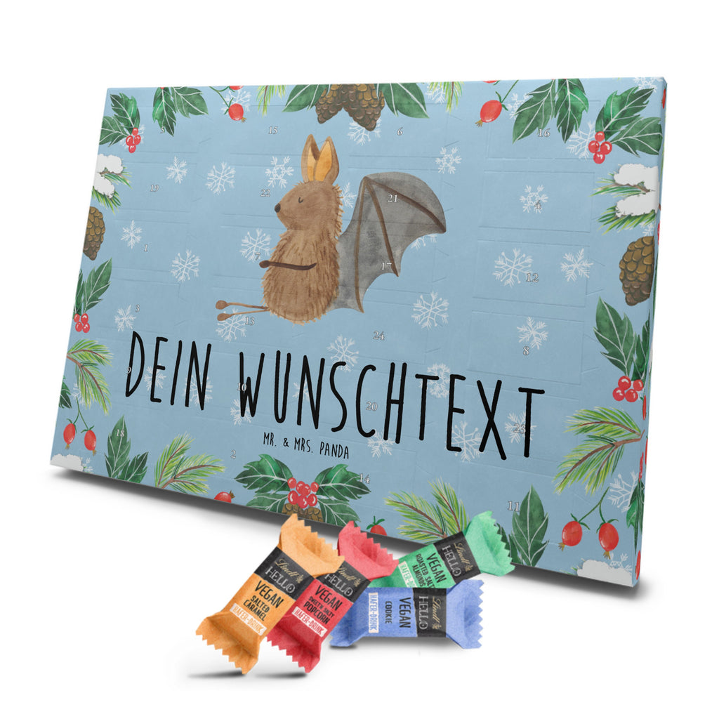 Personalisierter veganer Adventskalender Fledermaus Sitzen Personalisierter veganer Adventskalender, Tiermotive, Gute Laune, lustige Sprüche, Tiere, Fledermaus, Fledermäuse, Motivation, entspannen