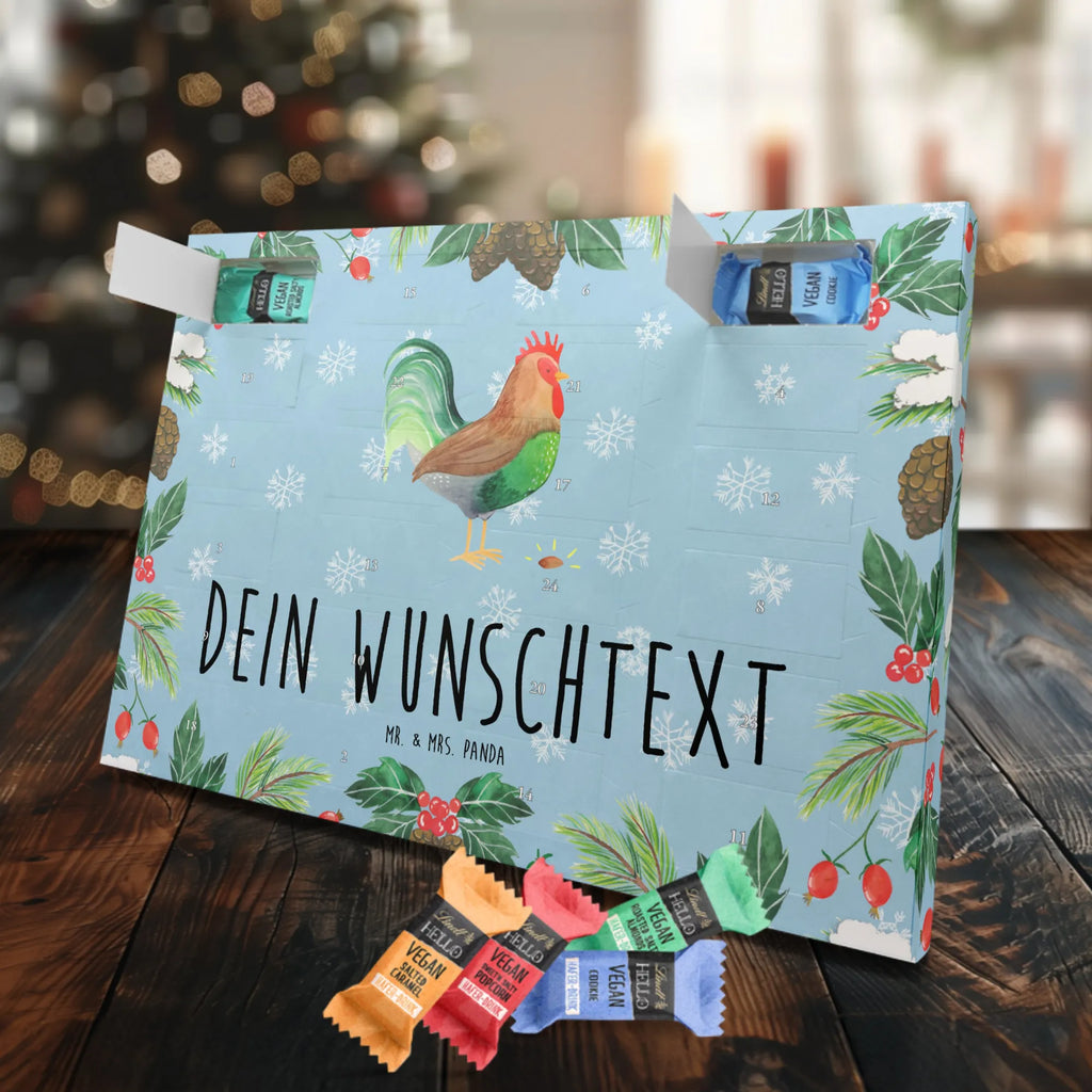 Personalisierter veganer Adventskalender Hahn Korn Personalisierter veganer Adventskalender, Bauernhof, Hoftiere, Landwirt, Landwirtin, Hahn, Korn, Henne, Eier, Natur