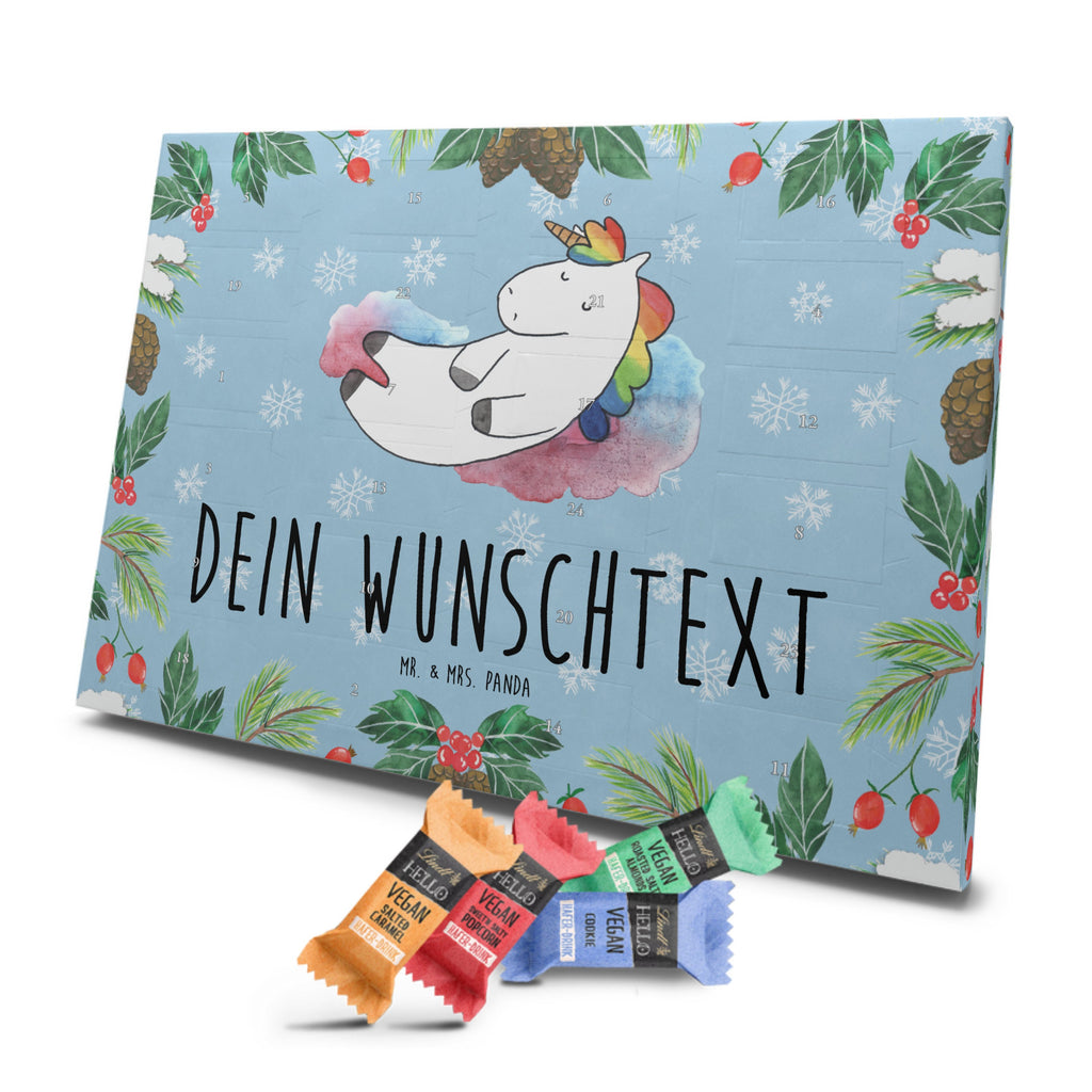 Personalisierter veganer Adventskalender Einhorn Wolke 7 Personalisierter veganer Adventskalender, Einhorn, Einhörner, Einhorn Deko, Pegasus, Unicorn, verliebt, Menschen, witzig, lustig, Geschenk, Glaube, Realität, Lächeln