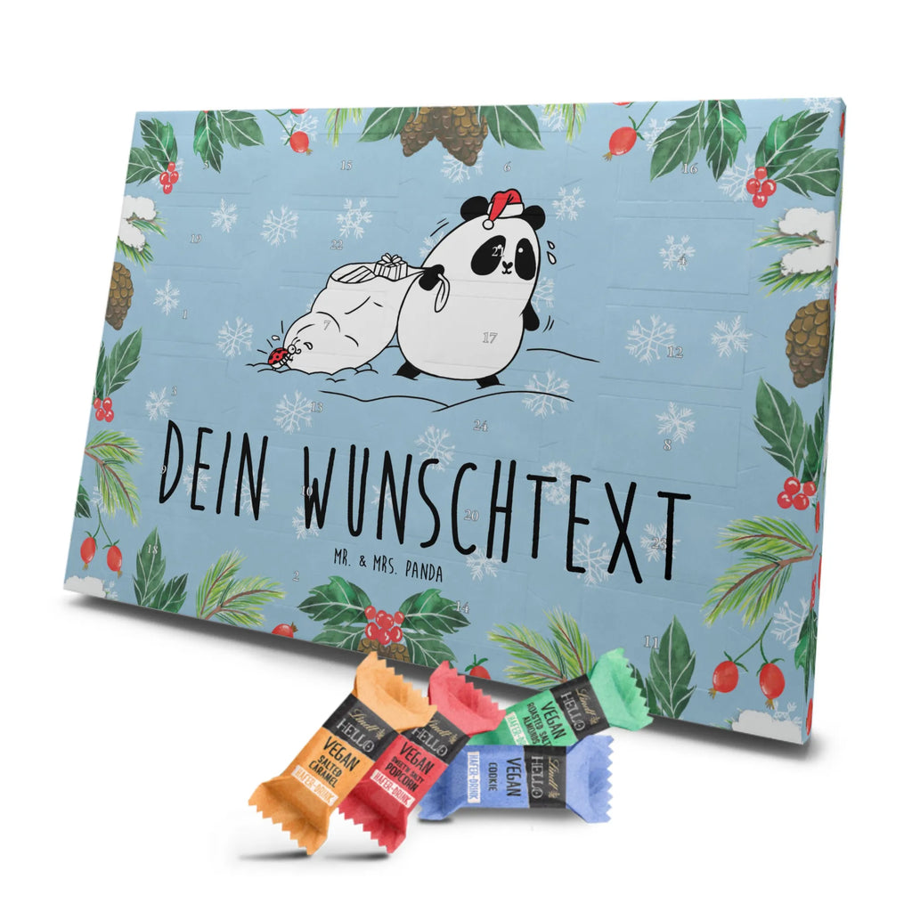 Personalisierter veganer Adventskalender Panda Weihnachten Personalisierter veganer Adventskalender