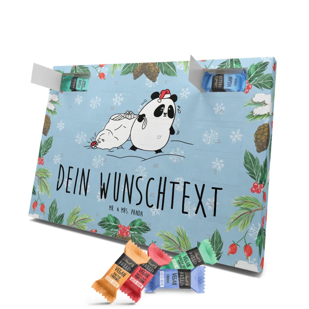 Personalisierter veganer Adventskalender Panda Weihnachten Personalisierter veganer Adventskalender