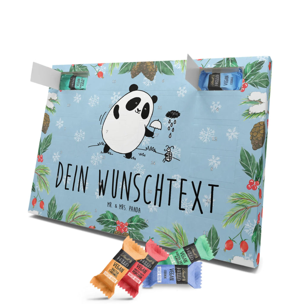 Personalisierter veganer Adventskalender Panda Zusammenhalt Personalisierter veganer Adventskalender