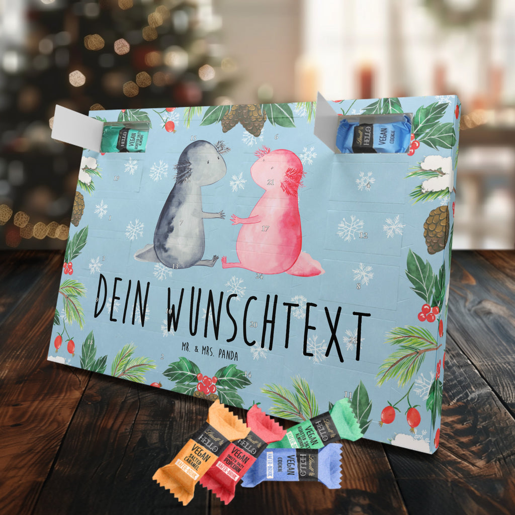 Personalisierter veganer Adventskalender Axolotl Liebe Personalisierter veganer Adventskalender, Axolotl, Molch, Axolot, Schwanzlurch, Lurch, Lurche, Liebe, große Liebe, Liebesbeweis, Freund, Verlobter, Ehemann, Jahrestag, Valentinstag