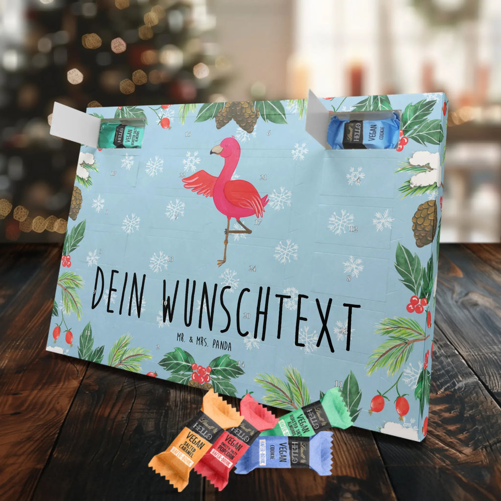 Personalisierter veganer Adventskalender Flamingo Yoga Personalisierter veganer Adventskalender, Flamingo, Vogel, Yoga, Namaste, Achtsamkeit, Yoga-Übung, Entspannung, Ärger, Aufregen, Tiefenentspannung