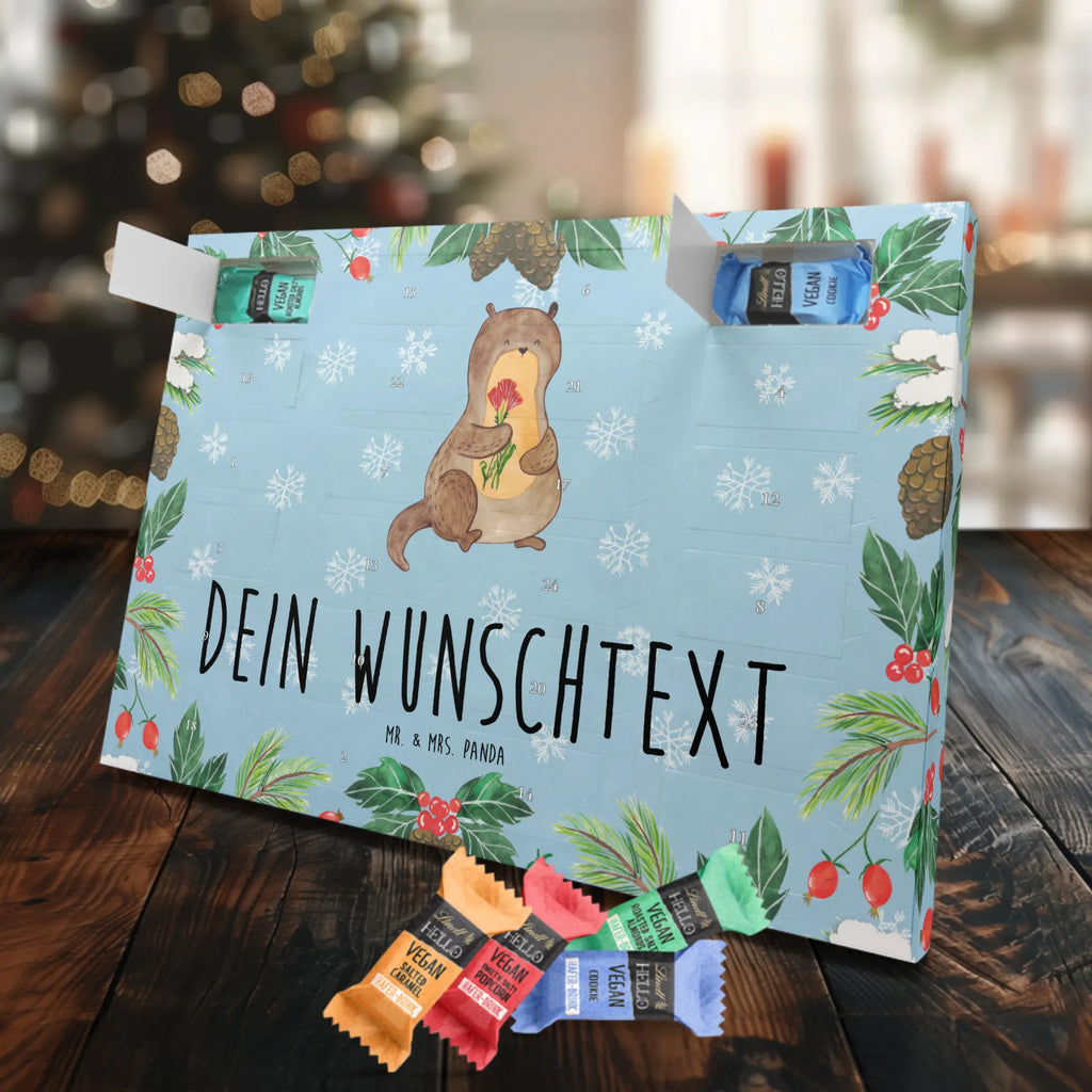 Personalisierter veganer Adventskalender Otter Blumenstrauß Personalisierter veganer Adventskalender, Otter, Fischotter, Seeotter, Otter Seeotter See Otter