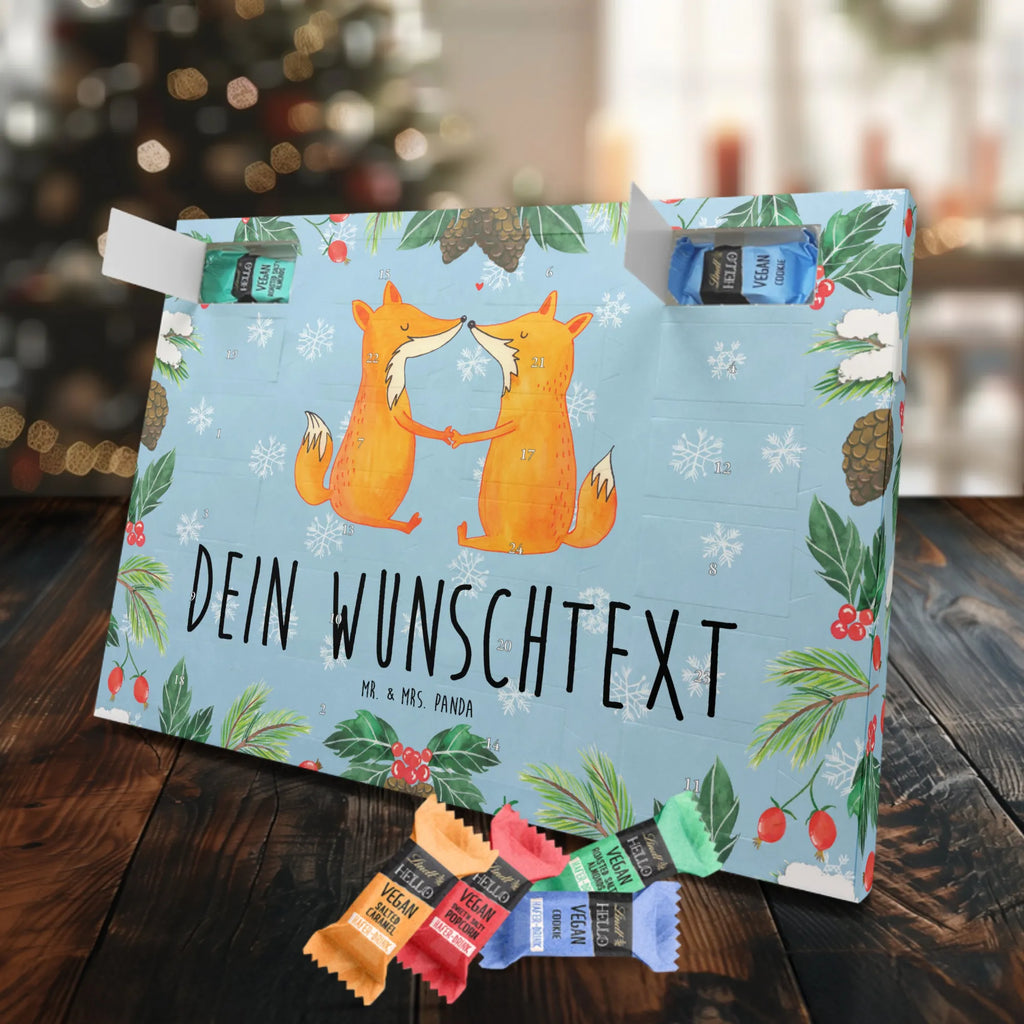 Personalisierter veganer Adventskalender Füchse Liebe Personalisierter veganer Adventskalender, Fuchs, Füchse, Fox, Liebe, Liebespaar, Paar, Partner, Freundin, Freund, Ehe, Verlobte, Ehemann, Ehefrau, Liebesbeweis