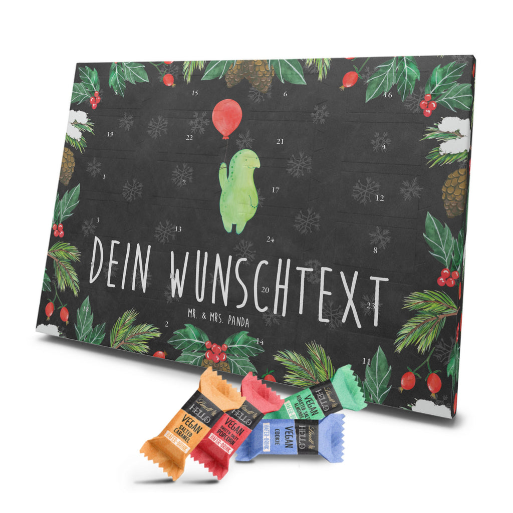 Personalisierter veganer Adventskalender Schildkröte Luftballon Personalisierter veganer Adventskalender, Schildkröte, Schildkröten, Mutausbruch, Motivation, Motivationsspruch