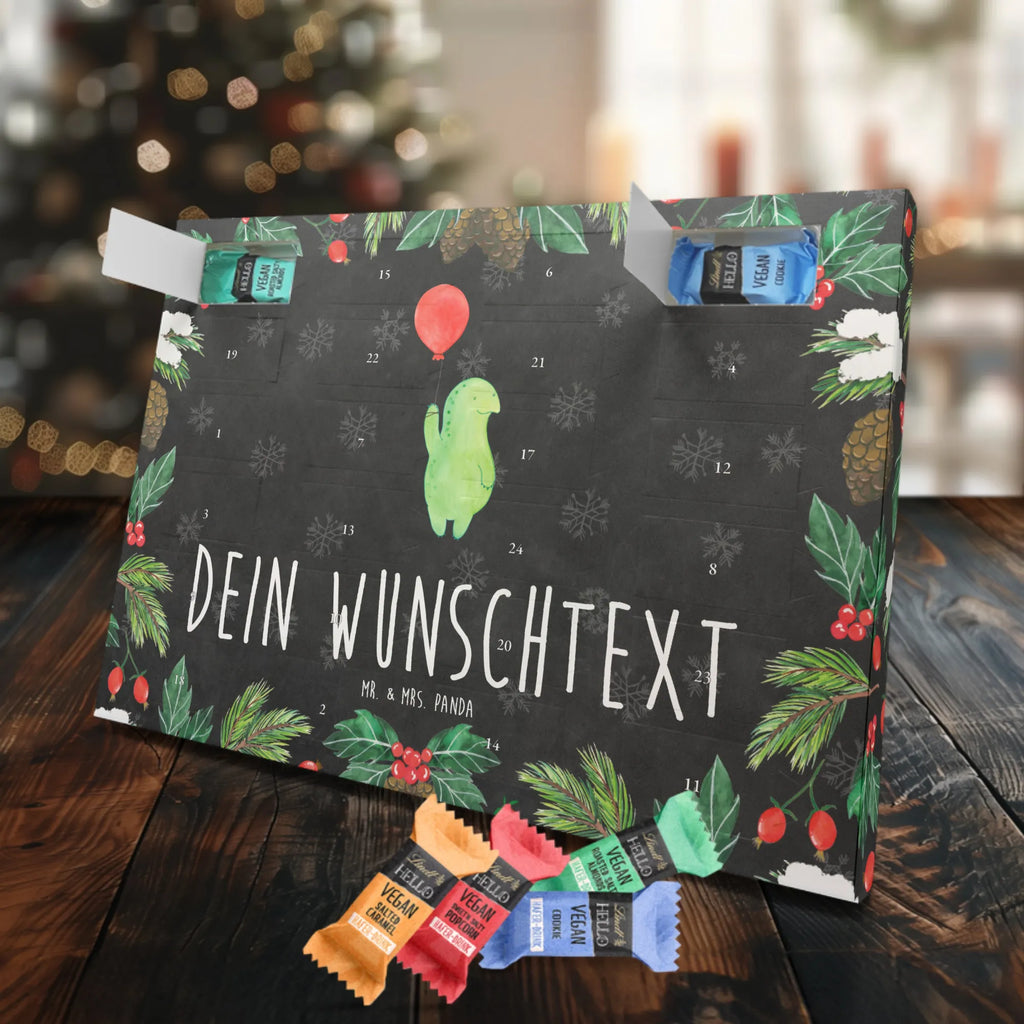 Personalisierter veganer Adventskalender Schildkröte Luftballon Personalisierter veganer Adventskalender, Schildkröte, Schildkröten, Mutausbruch, Motivation, Motivationsspruch