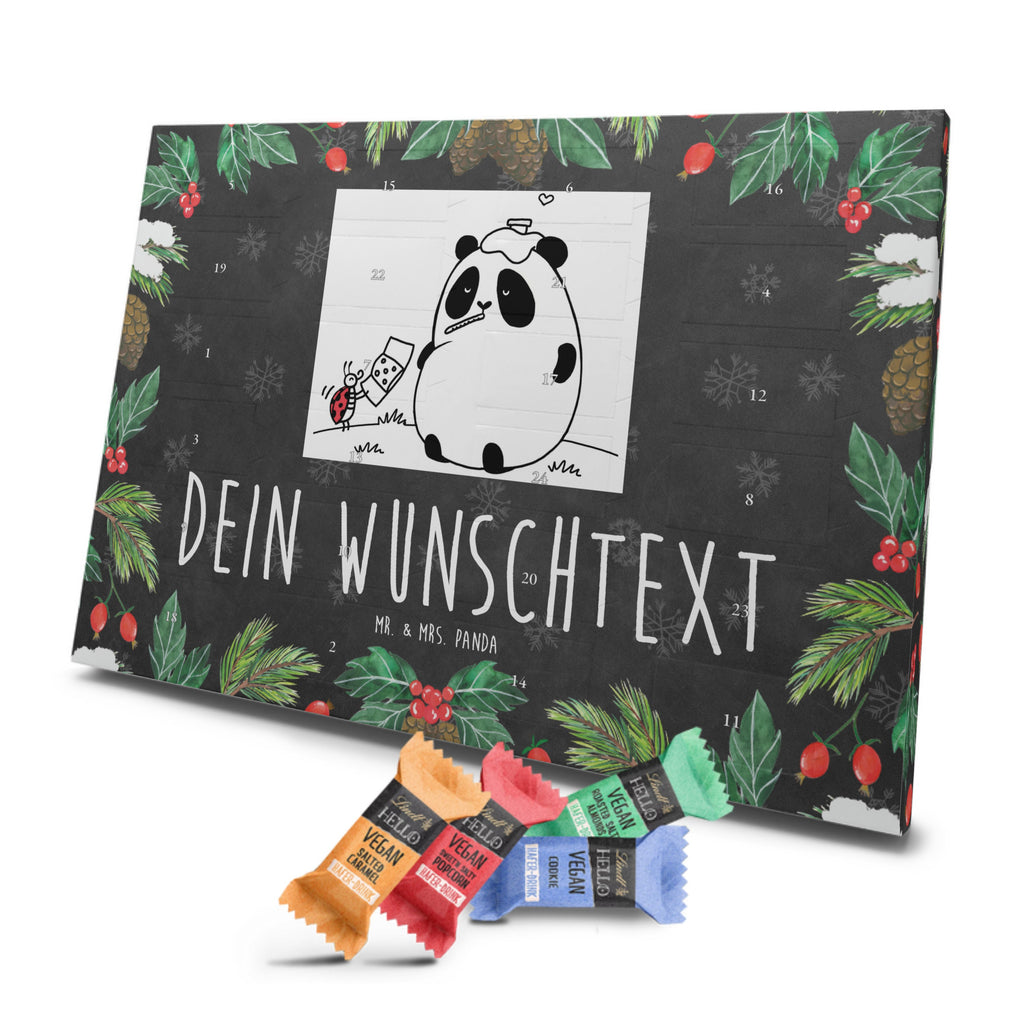 Personalisierter veganer Adventskalender Panda Gute Besserung Personalisierter veganer Adventskalender