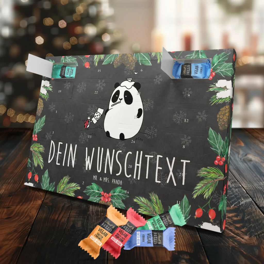 Personalisierter veganer Adventskalender Panda Gute Besserung Personalisierter veganer Adventskalender