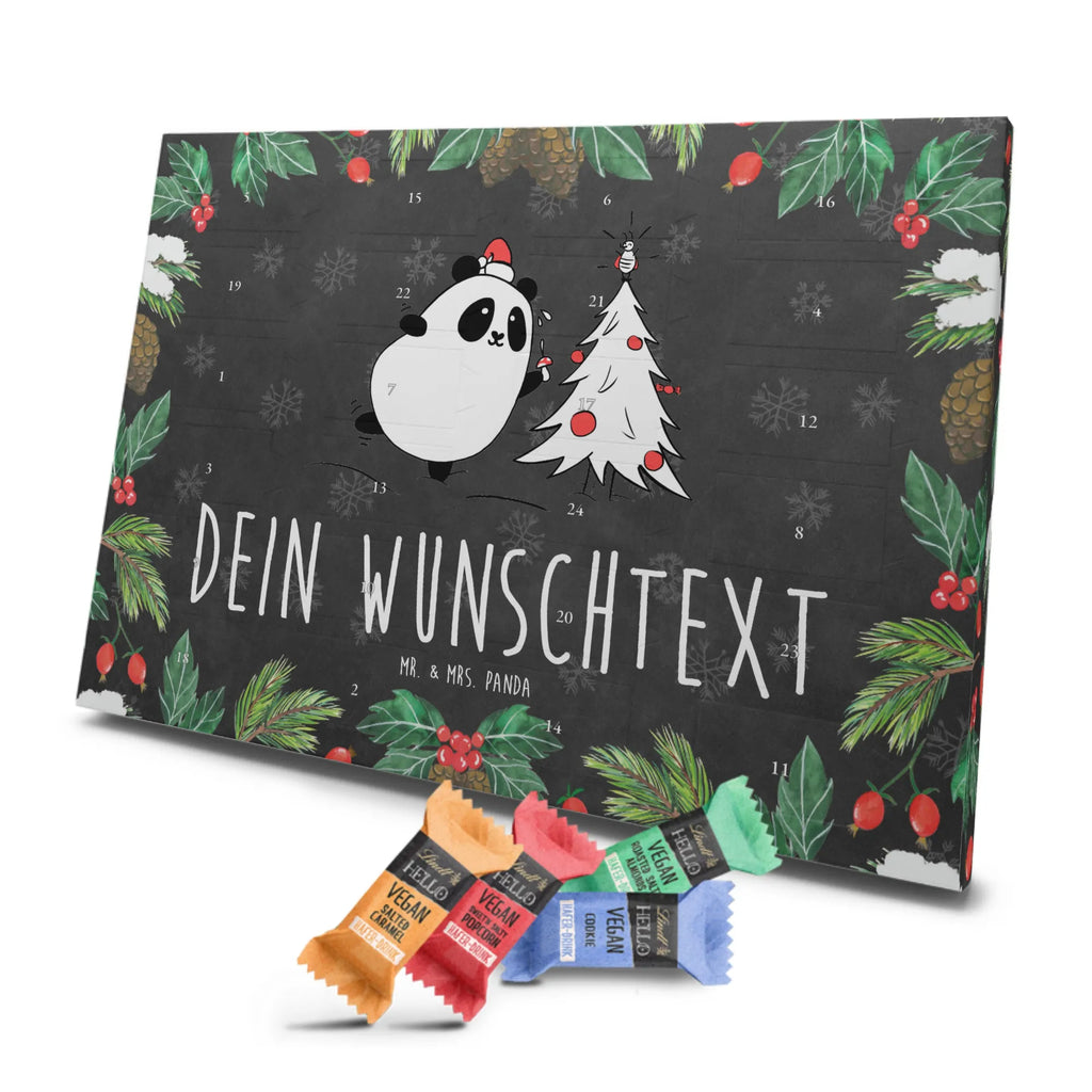 Personalisierter veganer Adventskalender Panda Weihnachtszeit Personalisierter veganer Adventskalender