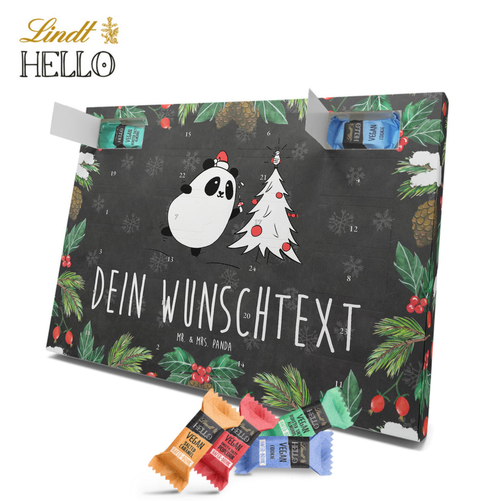 Personalisierter veganer Adventskalender Panda Weihnachtszeit Personalisierter veganer Adventskalender