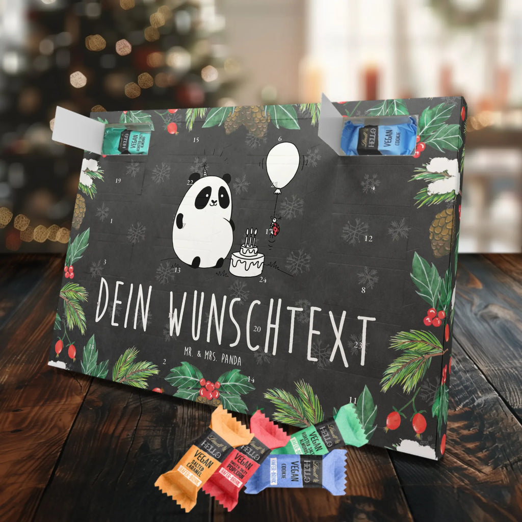 Personalisierter veganer Adventskalender Panda Geburtstag Personalisierter veganer Adventskalender