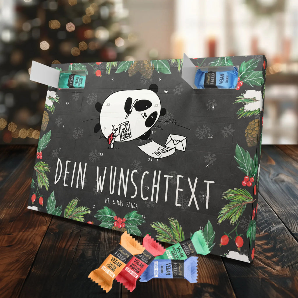 Personalisierter veganer Adventskalender Panda Vermissen Personalisierter veganer Adventskalender