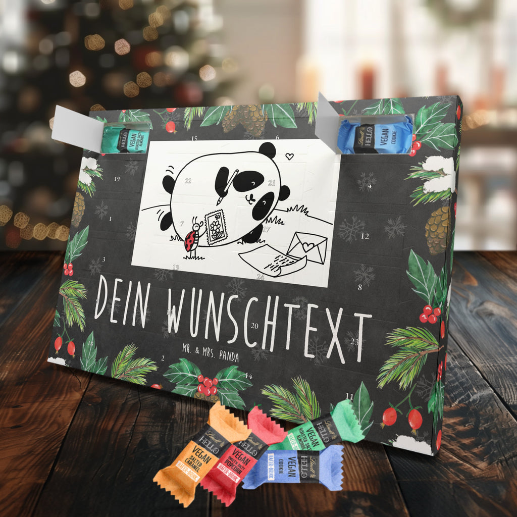 Personalisierter veganer Adventskalender Panda Vermissen Personalisierter veganer Adventskalender