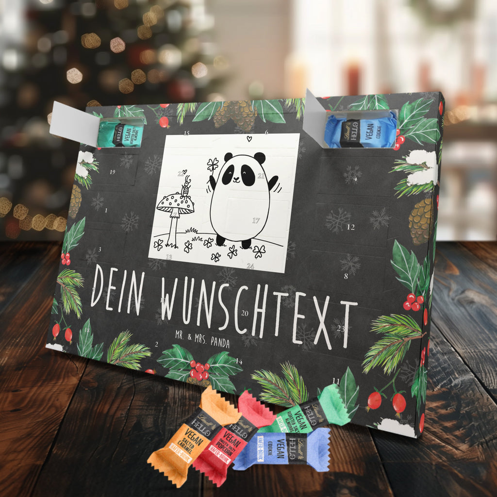 Personalisierter veganer Adventskalender Panda Glück Personalisierter veganer Adventskalender