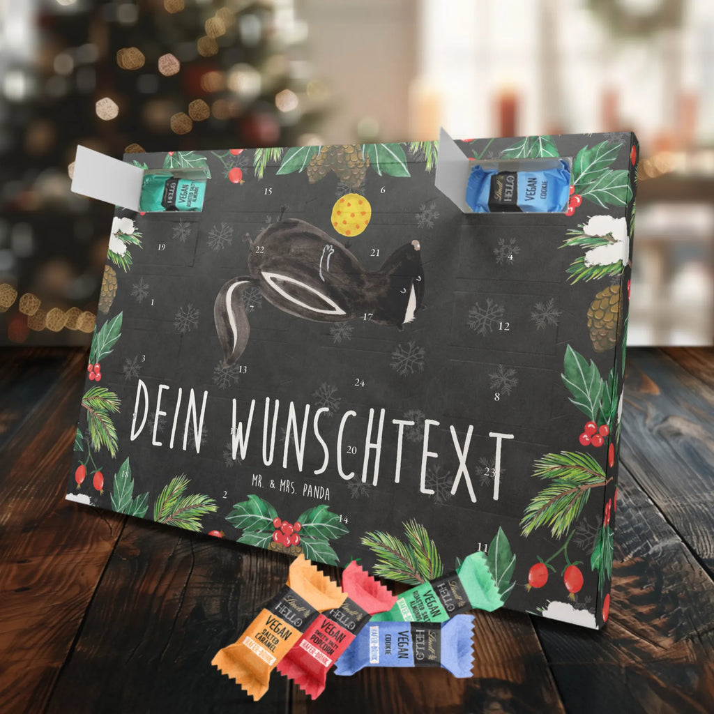 Personalisierter veganer Adventskalender Stinktier Ball Personalisierter veganer Adventskalender, Stinktier, Skunk, Wildtier, Raubtier, Stinker, Stinki, verspielt, Weisheit