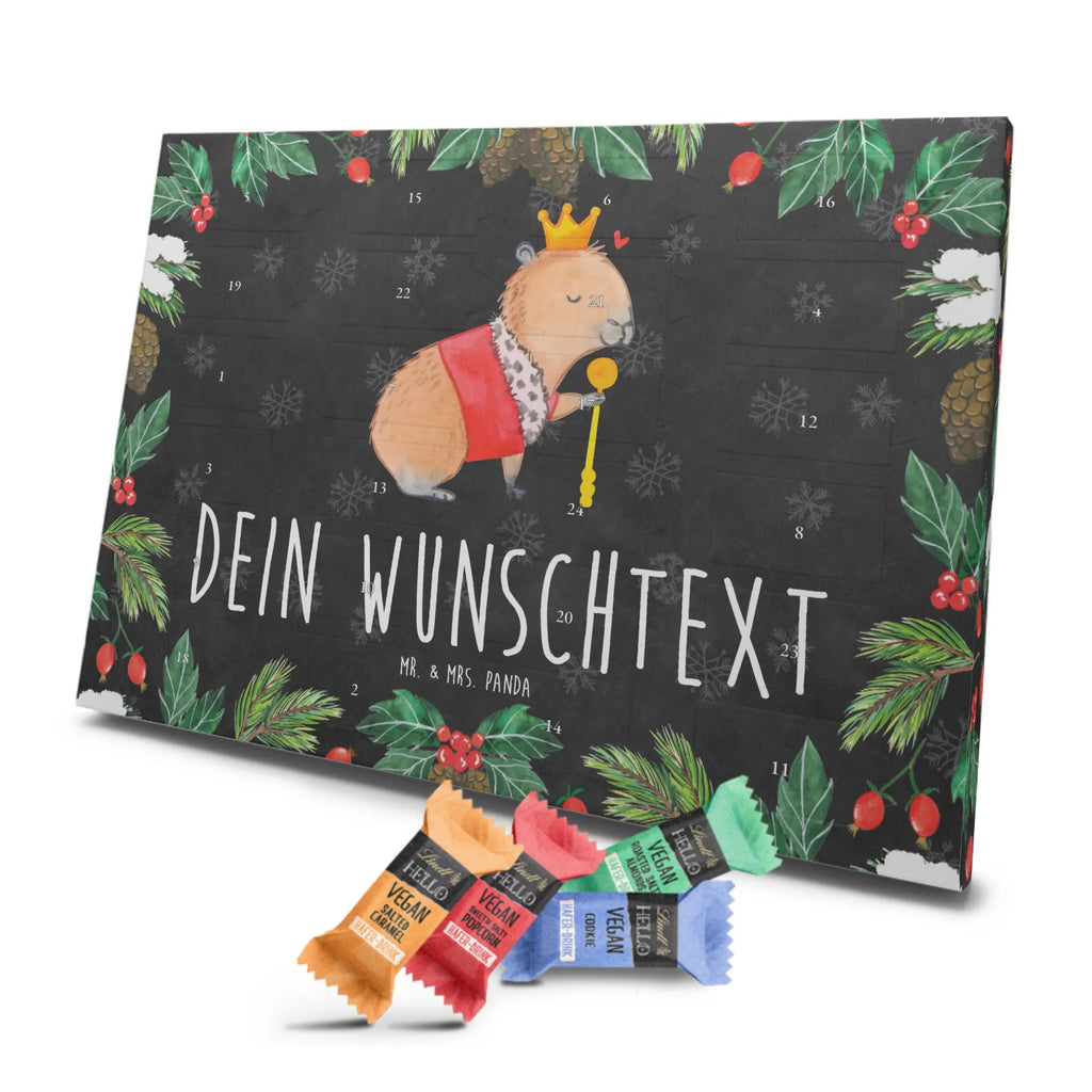 Personalisierter veganer Adventskalender Capybara König Personalisierter veganer Adventskalender, Tiermotive, Gute Laune, lustige Sprüche, Tiere, Capybara, König