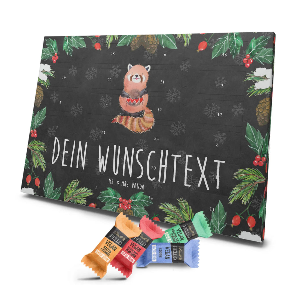 Personalisierter veganer Adventskalender Roter Panda Personalisierter veganer Adventskalender, Tiermotive, Gute Laune, lustige Sprüche, Tiere, Panda, Liebe, Rot, Herz, Liebling, Lieblingsmensch