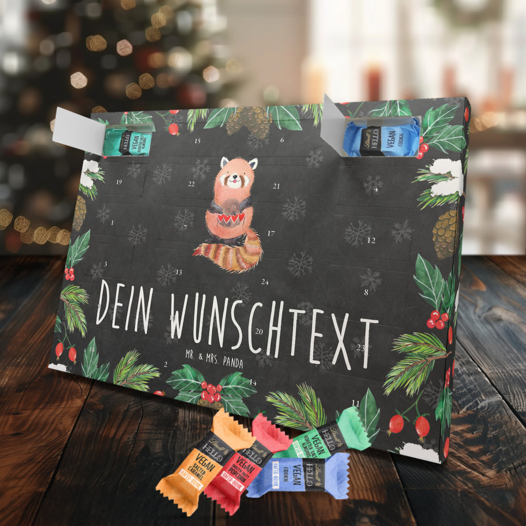 Personalisierter veganer Adventskalender Roter Panda Personalisierter veganer Adventskalender, Tiermotive, Gute Laune, lustige Sprüche, Tiere, Panda, Liebe, Rot, Herz, Liebling, Lieblingsmensch