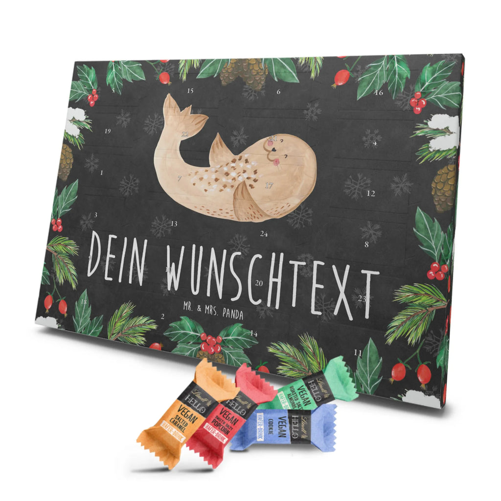 Personalisierter veganer Adventskalender Robbe Liegen Personalisierter veganer Adventskalender, Tiermotive, Gute Laune, lustige Sprüche, Tiere, Robbe, Robben, Seehund, Strand, Meerestier, Ostsee, Nordsee, Lachen, Freude