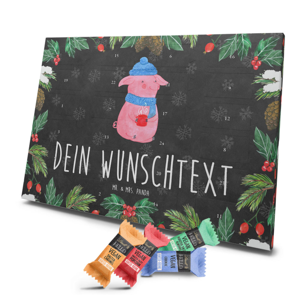 Personalisierter veganer Adventskalender Schwein Glühwein Personalisierter veganer Adventskalender, Winter, Weihnachten, Weihnachtsdeko, Nikolaus, Advent, Heiligabend, Wintermotiv, Glühschwein, Glühwein, Weihnachtsmarkt, Punsch