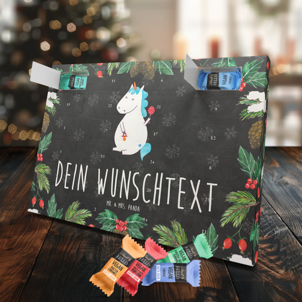 Personalisierter veganer Adventskalender Einhorn Baby Personalisierter veganer Adventskalender, Einhorn, Einhörner, Einhorn Deko, Pegasus, Unicorn, Mutter, Geburt, Geburtstag, erstes Kind, Baby, Babyglück, Nachwuchs, Eltern, Party, Kind, Schnuller