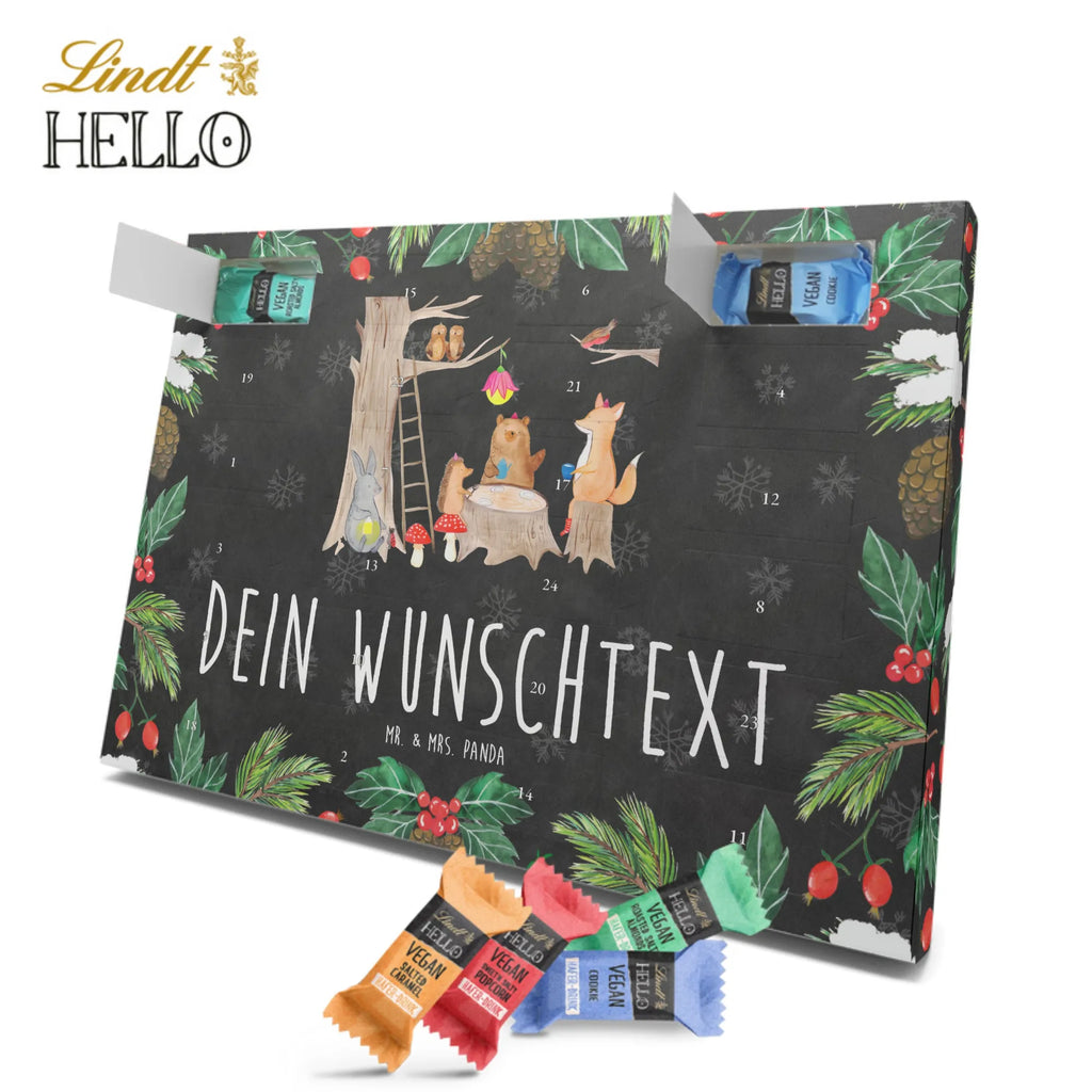 Personalisierter veganer Adventskalender Waldtiere Picknick Personalisierter veganer Adventskalender, Tiermotive, Gute Laune, lustige Sprüche, Tiere, Waldtiere, Picknick, Wald, Fuchs, Hase, Igel, Maus, Eichhörnchen