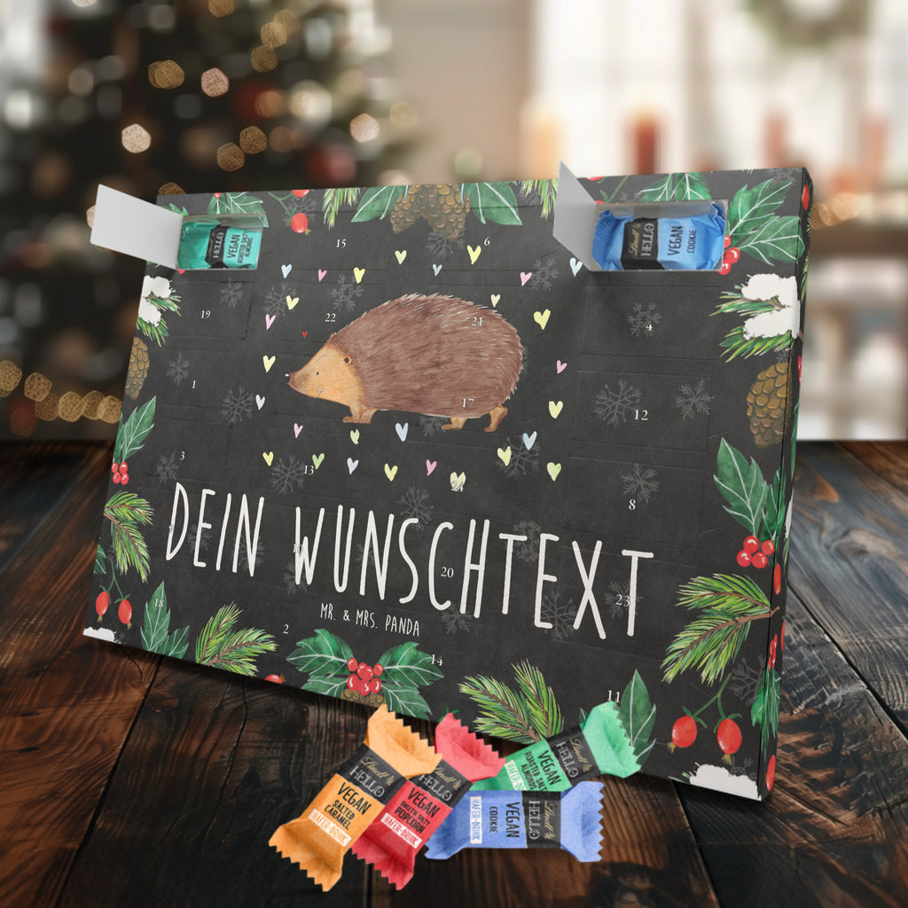 Personalisierter veganer Adventskalender Igel Herzen Personalisierter veganer Adventskalender, Tiermotive, Gute Laune, lustige Sprüche, Tiere, Liebe, Herz, Herzen, Igel, Vertrauen, Kuss, Leben