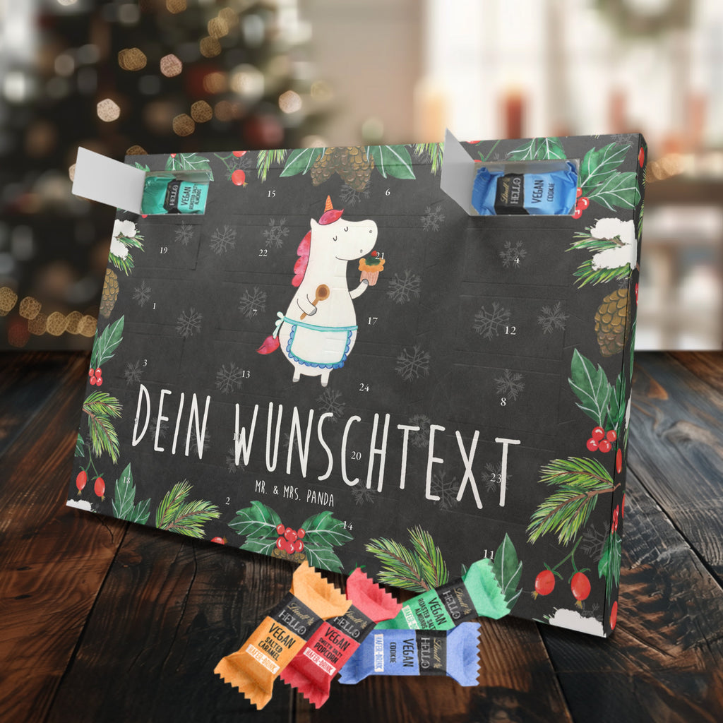 Personalisierter veganer Adventskalender Einhorn Küche Personalisierter veganer Adventskalender, Einhorn, Einhörner, Einhorn Deko, Pegasus, Unicorn, backen, Muffin, Motivation, Träumer, träumen, Bäckerin, Hobbykoch, Koch, Torte, Kuchen