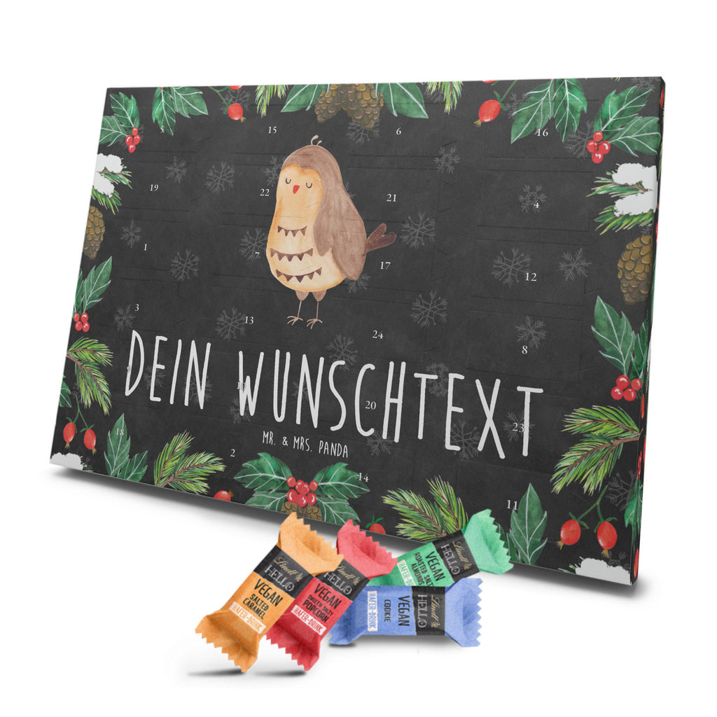 Personalisierter veganer Adventskalender Eule Zufrieden Personalisierter veganer Adventskalender, Eule, Eule Spruch, Eule deko, Owl, Liebe Spruch, Romantisch, Wortspiel lustig, Spruch schön, Geschenk Hochzeitstag