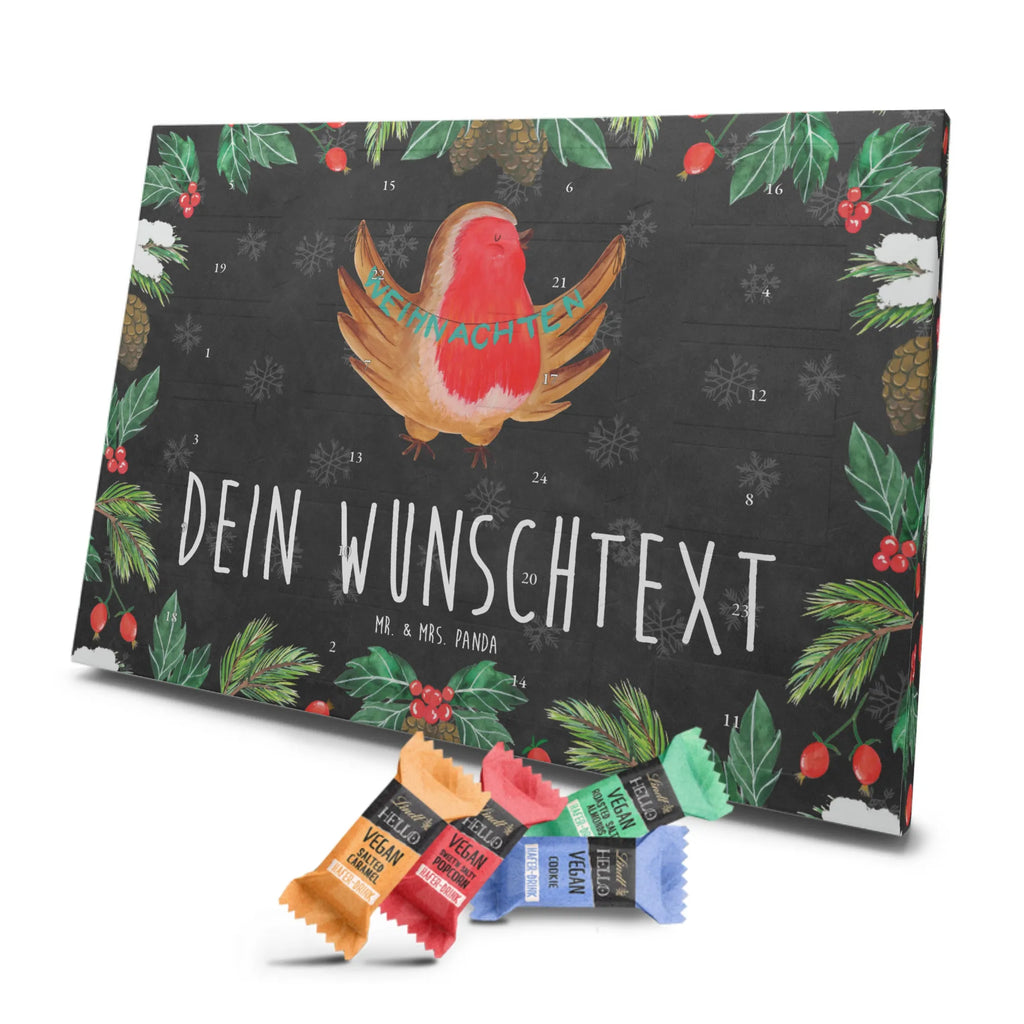 Personalisierter veganer Adventskalender Rotkehlchen Weihnachten Personalisierter veganer Adventskalender, Winter, Weihnachten, Weihnachtsdeko, Nikolaus, Advent, Heiligabend, Wintermotiv, Frohe Weihnachten, Weihnachtsmotiv, Weihnachtsgruß, Vogel, xmas