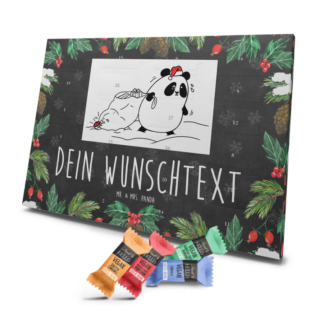 Personalisierter veganer Adventskalender Panda Weihnachten Personalisierter veganer Adventskalender