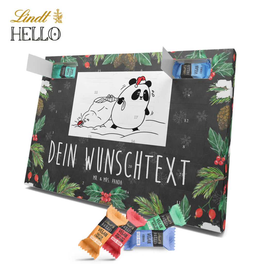 Personalisierter veganer Adventskalender Panda Weihnachten Personalisierter veganer Adventskalender