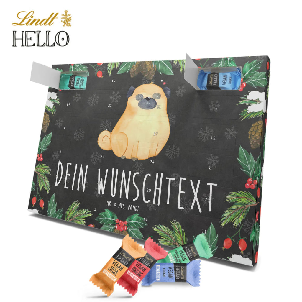 Personalisierter veganer Adventskalender Mops Personalisierter veganer Adventskalender, Hund, Hundemotiv, Haustier, Hunderasse, Tierliebhaber, Hundebesitzer, Sprüche, Mops, Liebe, Hundeliebe