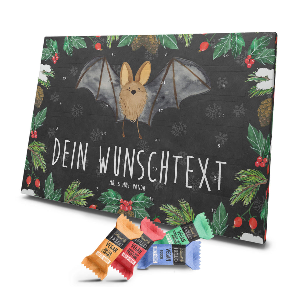 Personalisierter veganer Adventskalender Fledermaus Flügel Personalisierter veganer Adventskalender, Tiermotive, Gute Laune, lustige Sprüche, Tiere