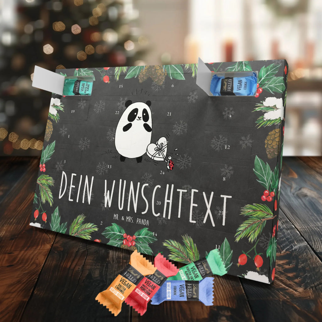 Personalisierter veganer Adventskalender Panda Dankeschön Personalisierter veganer Adventskalender