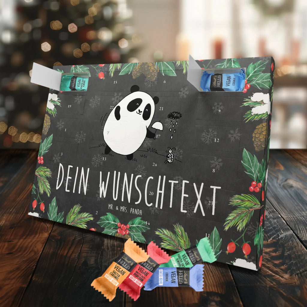 Personalisierter veganer Adventskalender Panda Zusammenhalt Personalisierter veganer Adventskalender