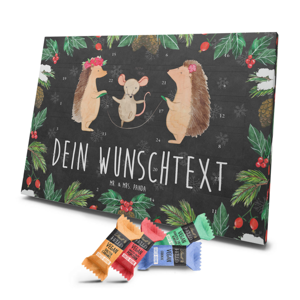 Personalisierter veganer Adventskalender Igel Seilhüpfen Personalisierter veganer Adventskalender, Tiermotive, Gute Laune, lustige Sprüche, Tiere, Igel, Maus, Seilspringen, Seilhüpfen, Kinder, Kindergarten