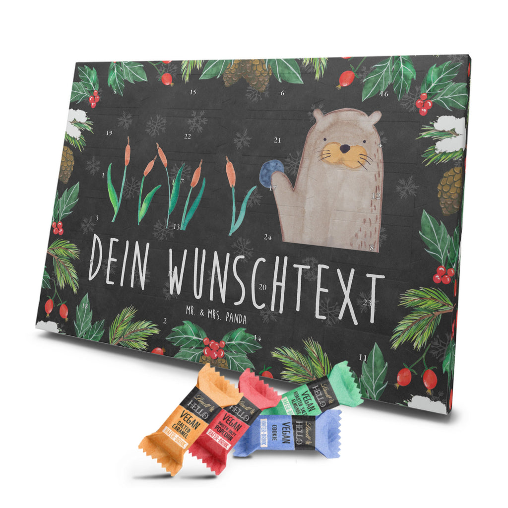 Personalisierter veganer Adventskalender Otter Stein Personalisierter veganer Adventskalender, Otter, Fischotter, Seeotter, Otter Seeotter See Otter